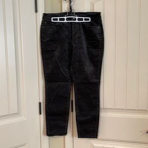 Ann Taylor Velvet Skinny Curvy Jeans 12P Charcoal